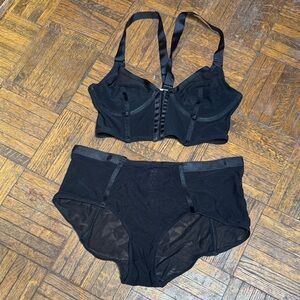 H&M Elegant Burlesque Black Lingerie Set